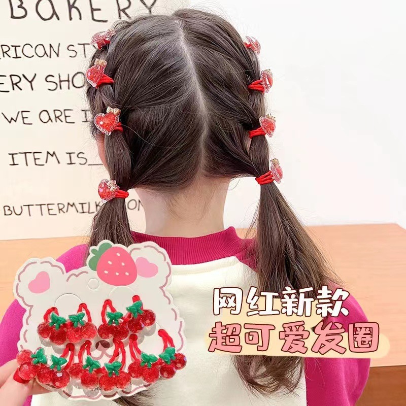 2024 Children's hair accessories, cute headbands, summer new styles, small rubber bands, baby hair bands, small hair volume, thumb bands, hair bands wholesale Specification image