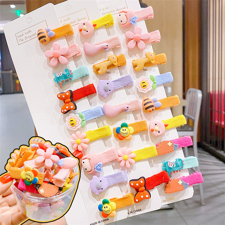 Children's hair clips, cute girls' hair clips, Korean princess girls' side-bangs clips without damaging hair, 26 pieces of canned headwear hair clips detail image 4