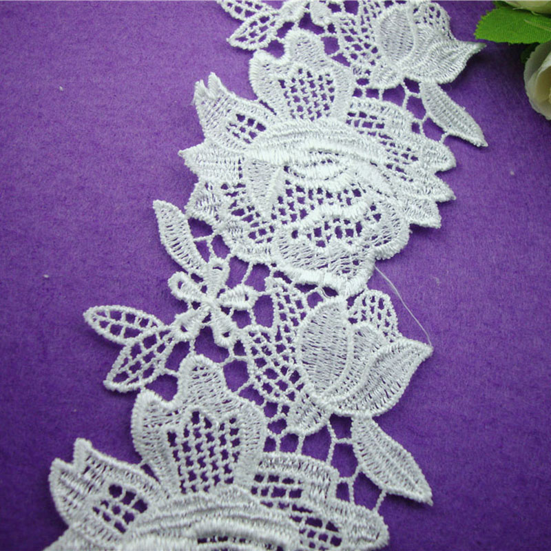 7.5 cm water-soluble embroidered polyester home textiles, curtain accessories, handcrafted skirt trims, clothing, hair accessories and hat accessories details Picture