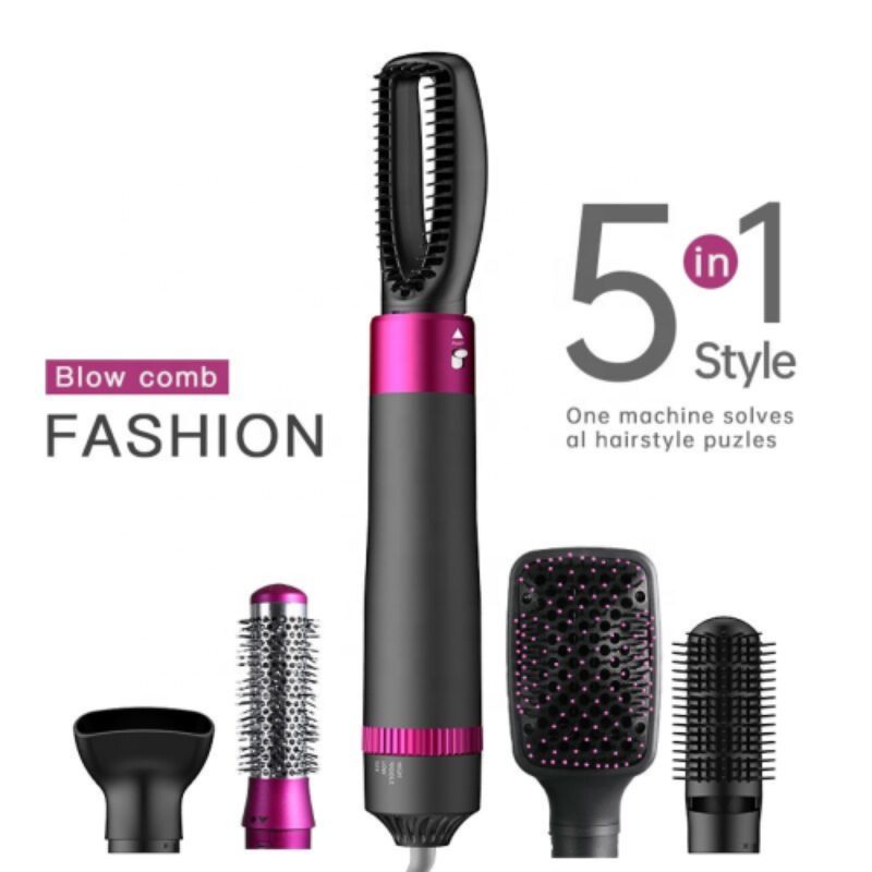 The new hair dryer comb features a 110V 1200W high-power five-in-one straight and curly hairstyle