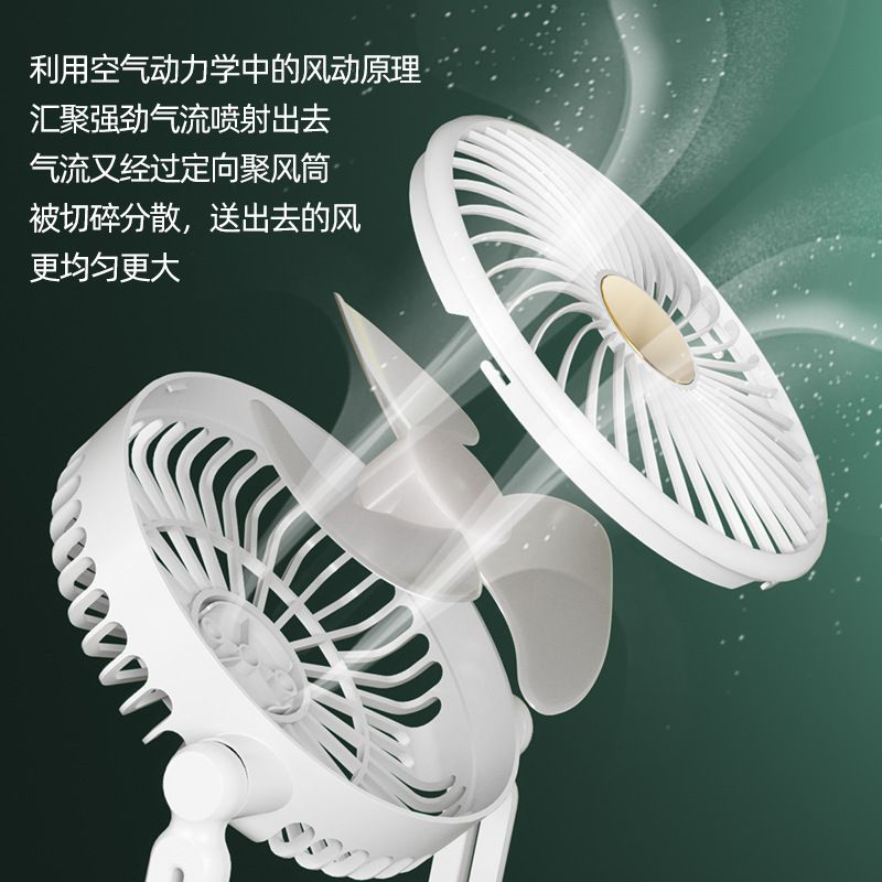 2024 New desktop 90° automatic oscillating electric fan, multi-functional circulating fan, folding light wall-mounted fan details Picture