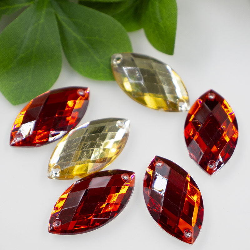 17*32mm flat horse eye turtle face acrylic drill flat bottom hand-sewn drill diy clothing and accessory materials Item Picture