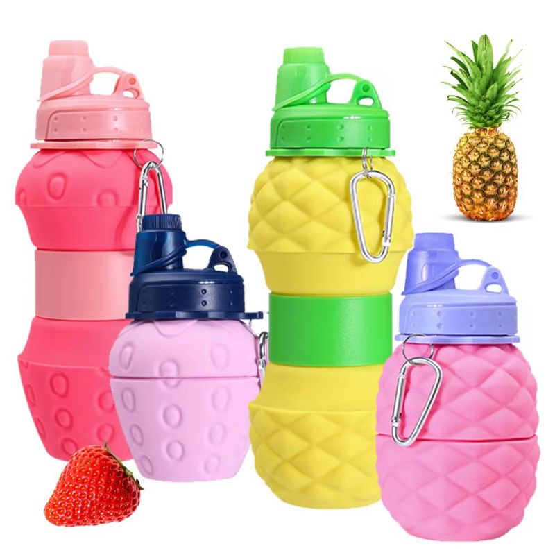 Food-grade water cups, travel and sports water bottles, outdoor silicone folding cups, large-capacity children's telescopic cups