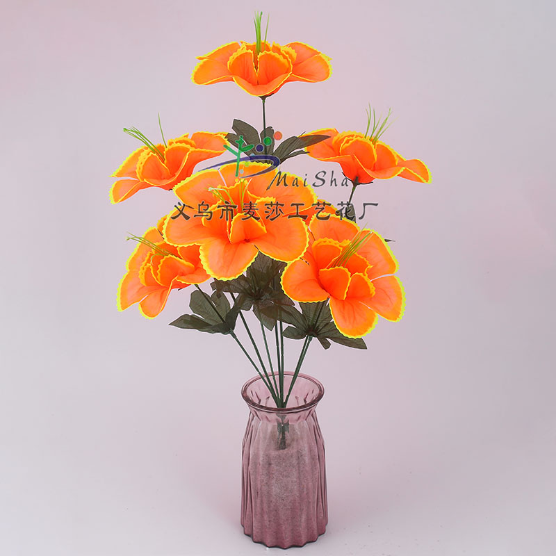 MS-073 Maisha Flower Slices, Qingming Festival flowers, tomb-sweeping flowers, sacrificial flowers, cemetery flower arrangements, artificial flowers, fake flowers, red Kapok Specification image