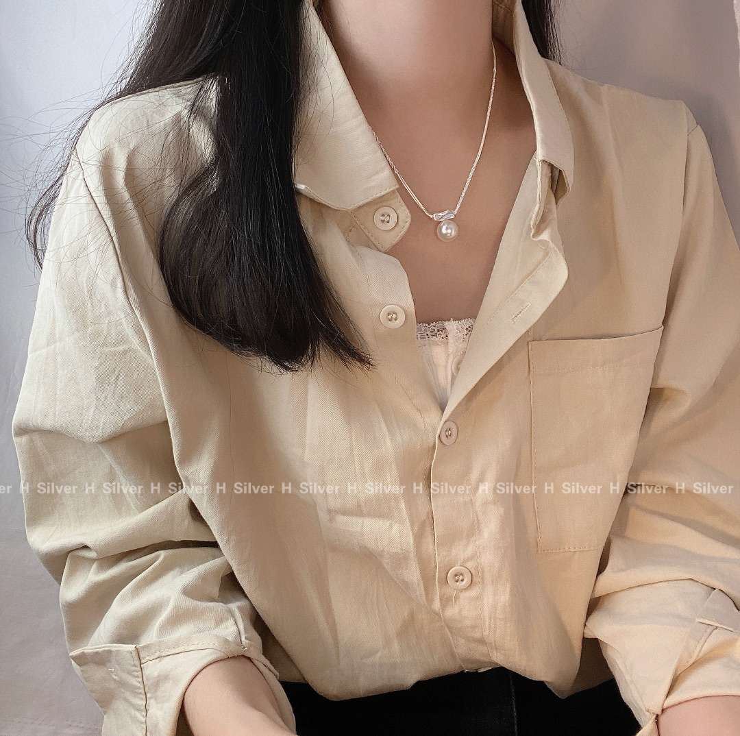 思兰银饰925银贝珠项链，时尚韩版潮项链，百搭款，东大门爆款饰品项链项链银饰详情图4