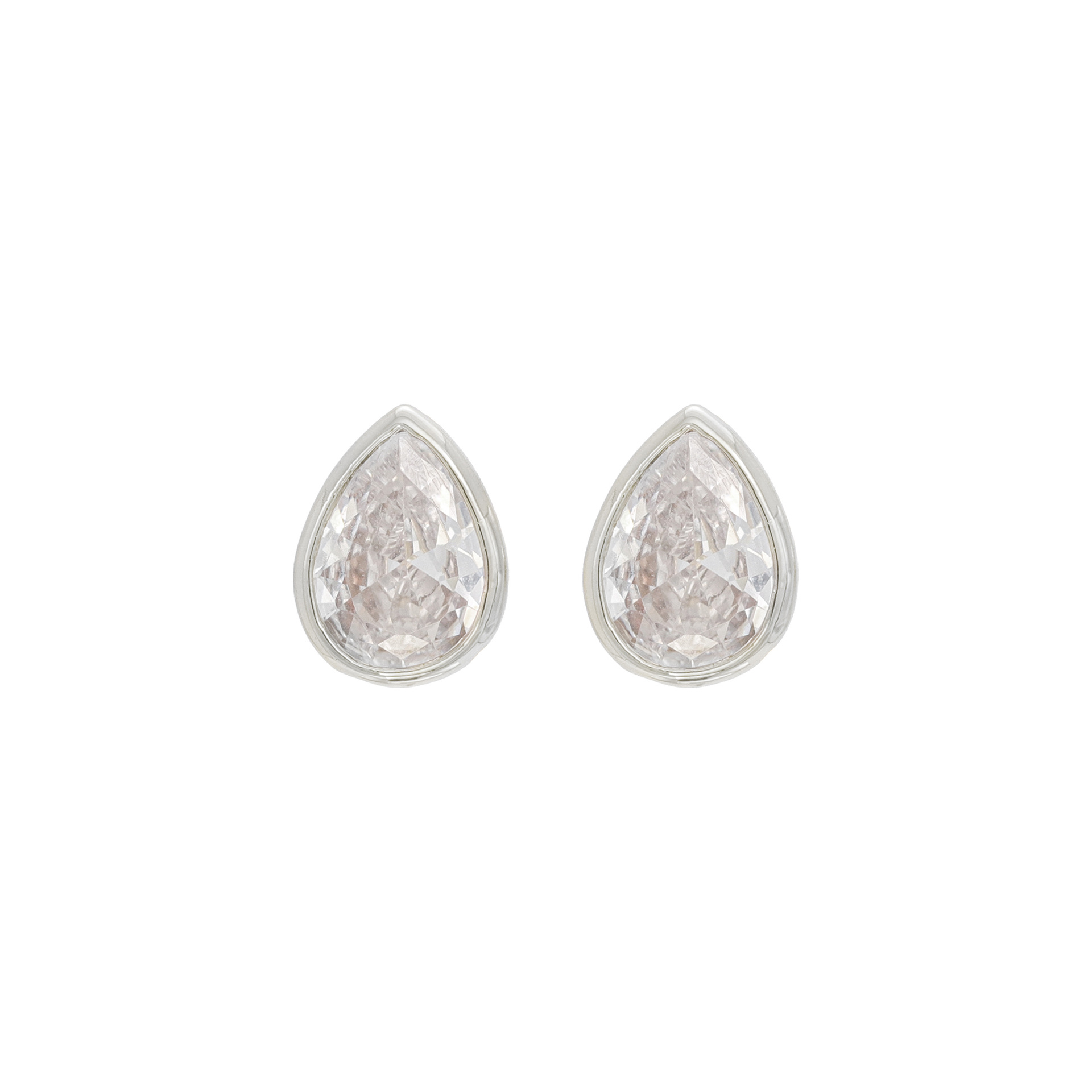A new cross-border women's necklace with a simple and elegant look and set with water drop zircon stud earrings detail image 7