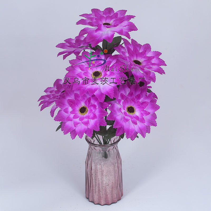 MS-075 Maisha Flower Slices, Qingming Festival flowers, tomb-sweeping flowers, sacrificial flowers, cemetery flower arrangements, artificial flowers, Fake flowers, pointed-angled maple Leaf Orchids details Picture