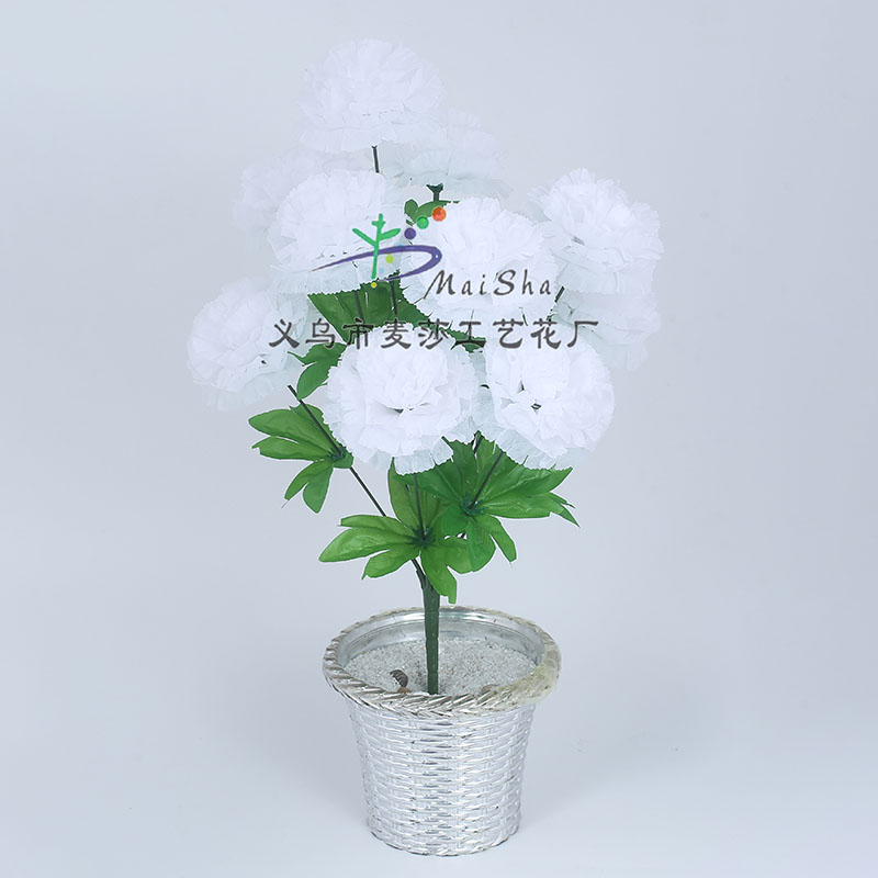 MS-079 Maisha Flower Slices, Qingming Festival flowers, tomb-sweeping flowers, sacrificial flowers, cemetery flower arrangements, artificial flowers, fake flowers, jade chrysanthemums Specification image