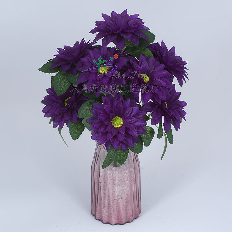 MS-074 Maisha Flower Slices, Qingming Festival flowers, tomb-sweeping flowers, sacrificial flowers, cemetery flower arrangements, artificial flowers, fake flowers, ten-pointed sunflowers Application Scenario