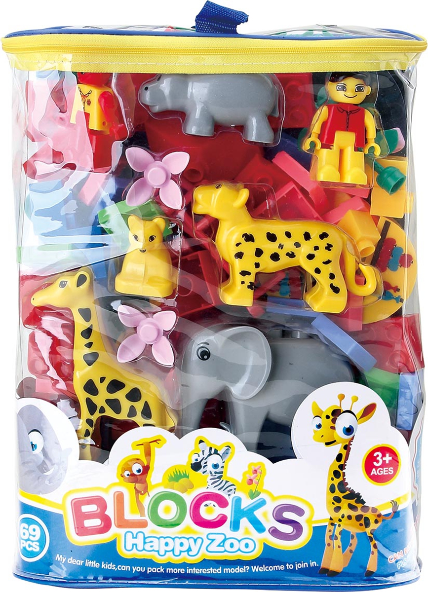 Cross-border sales dream castle puzzle building block animal amusement park puzzle building puzzle board game toys