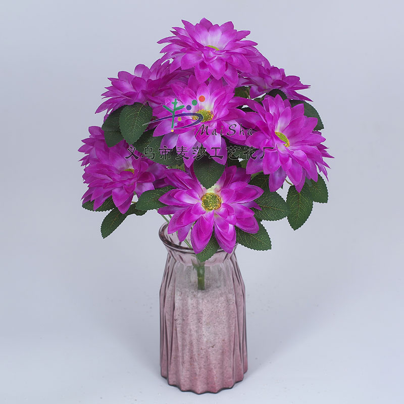MS-074 Maisha Flower Slices, Qingming Festival flowers, tomb-sweeping flowers, sacrificial flowers, cemetery flower arrangements, artificial flowers, fake flowers, ten-pointed sunflowers Item Picture