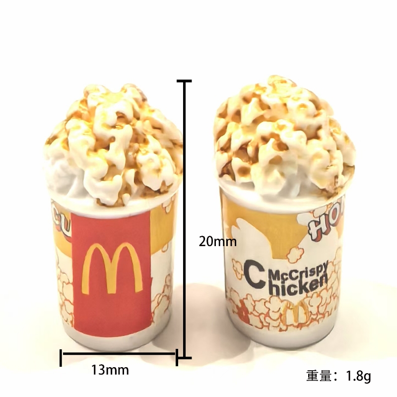 玩具 食玩爆米花树脂配件挂件贴贴乐 超市便利店摆件 仿真吊坠微缩玩具一包500个细节图