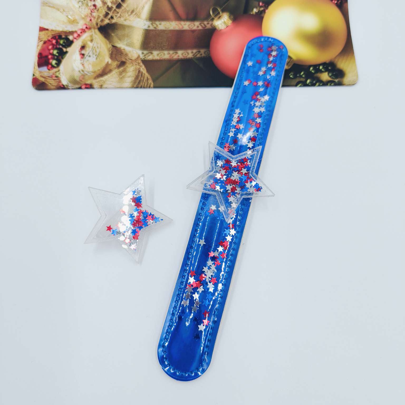 网红爆款PU手环 流沙手腕带 皮革饰品 手饰手环 亚克力啪啪圈，环保材质 舒适耐用 随心定制详情图5