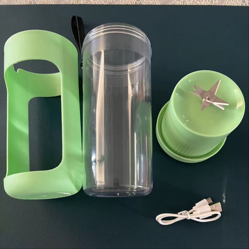 Double-layer juicer cup with 6 blades, USB wireless charging juicer, small portable juice cup, cross-border 450ml Specification image