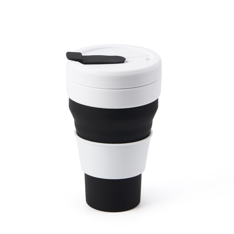 Creative gifts: Multi-functional travel folding water cup, telescopic cup, portable straw, silicone coffee cup Item Picture