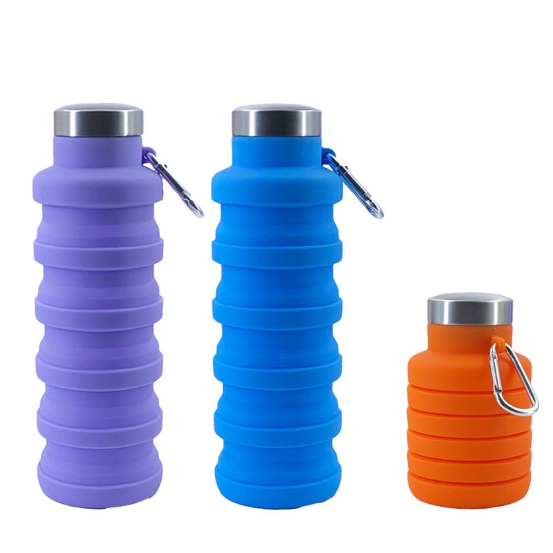 Silicone telescopic cup, foldable cup, outdoor sports and travel portable water bottle, portable water cup, portable cup, water bottle Item Picture