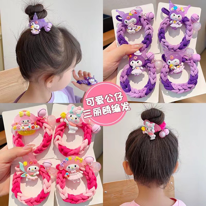 Children's Kulomi rubber band ponytail, girls' high-elasticity rubber band, girls' rope, babies' cute hair band, girlish heart