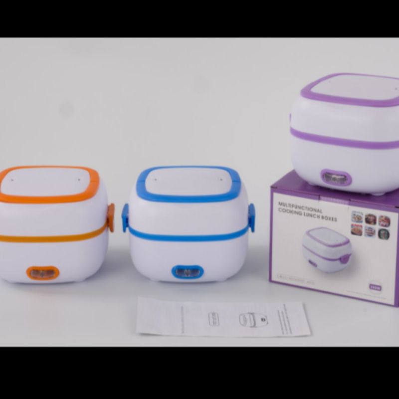 Single-layer steaming and cooking lunch box, portable electric lunch box, stainless steel inner liner, heating lunch box
