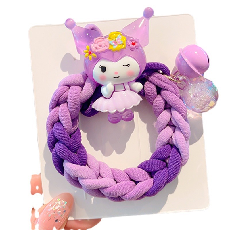 Children's Kulomi rubber band ponytail, girls' high-elasticity rubber band, girls' rope, babies' cute hair band, girlish heart Item Picture