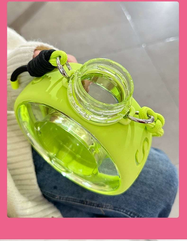 H185-O type Bobo ring plastic fitness water bottle, large-capacity portable sports water cup for students, high appearance level, large-belted cup, large-capacity plastic cup for summer detail image 8