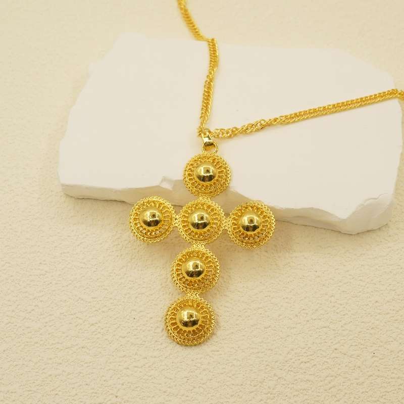  珠宝饰品饰品 精美设计 镀金饰品十字架 项链 吊坠