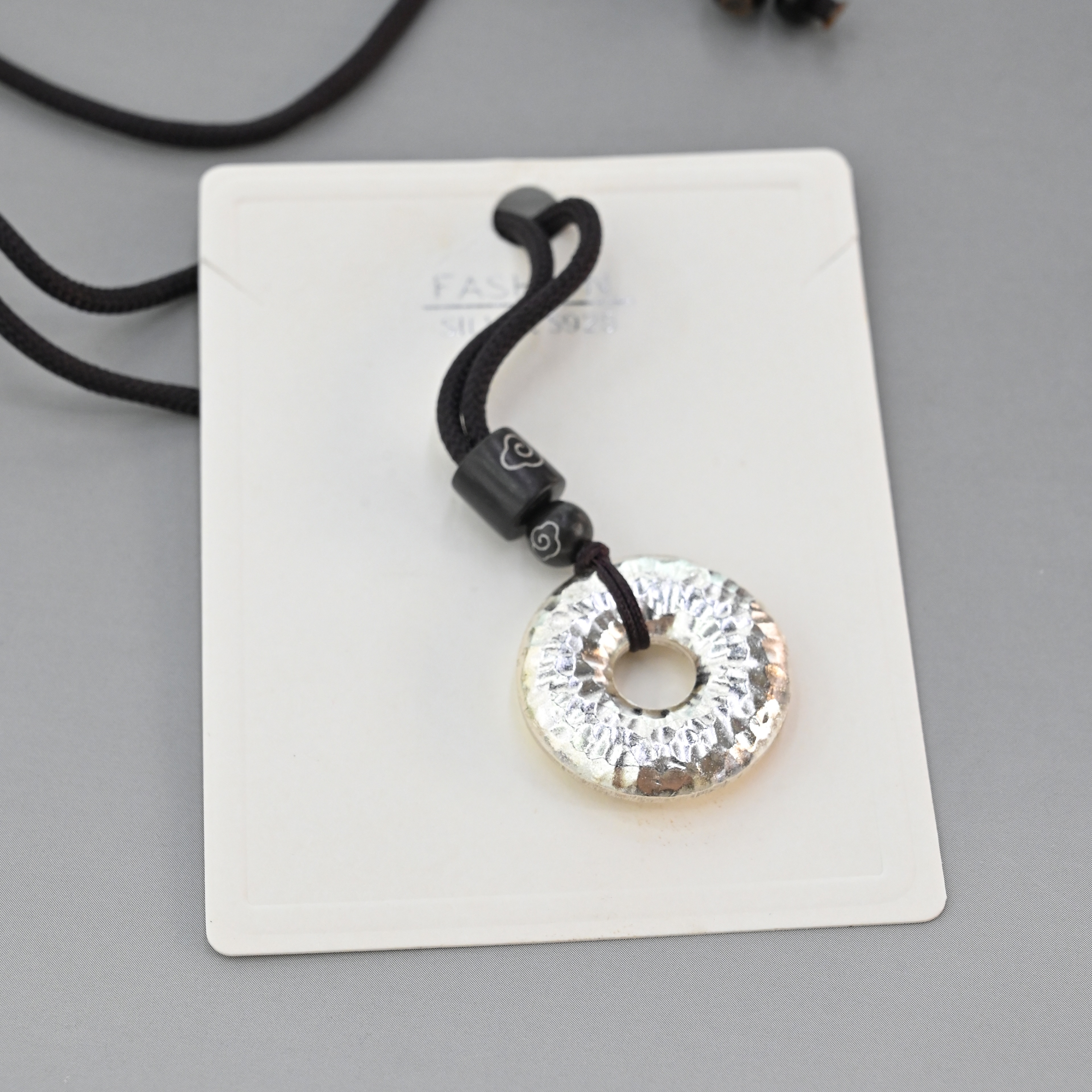 Pingju Silver House 999 pure silver solid peace pendant, necklace, pendant, sweater chain, Qixi Festival gift for men and women, couple style for parents details Picture