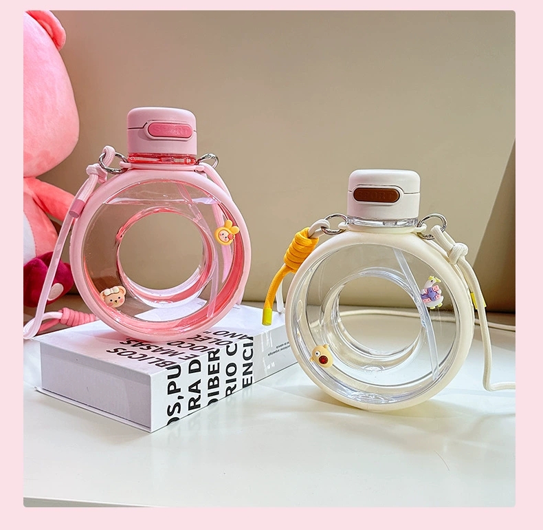 H185-O type Bobo ring plastic fitness water bottle, large-capacity portable sports water cup for students, high appearance level, large-belted cup, large-capacity plastic cup for summer detail image 19