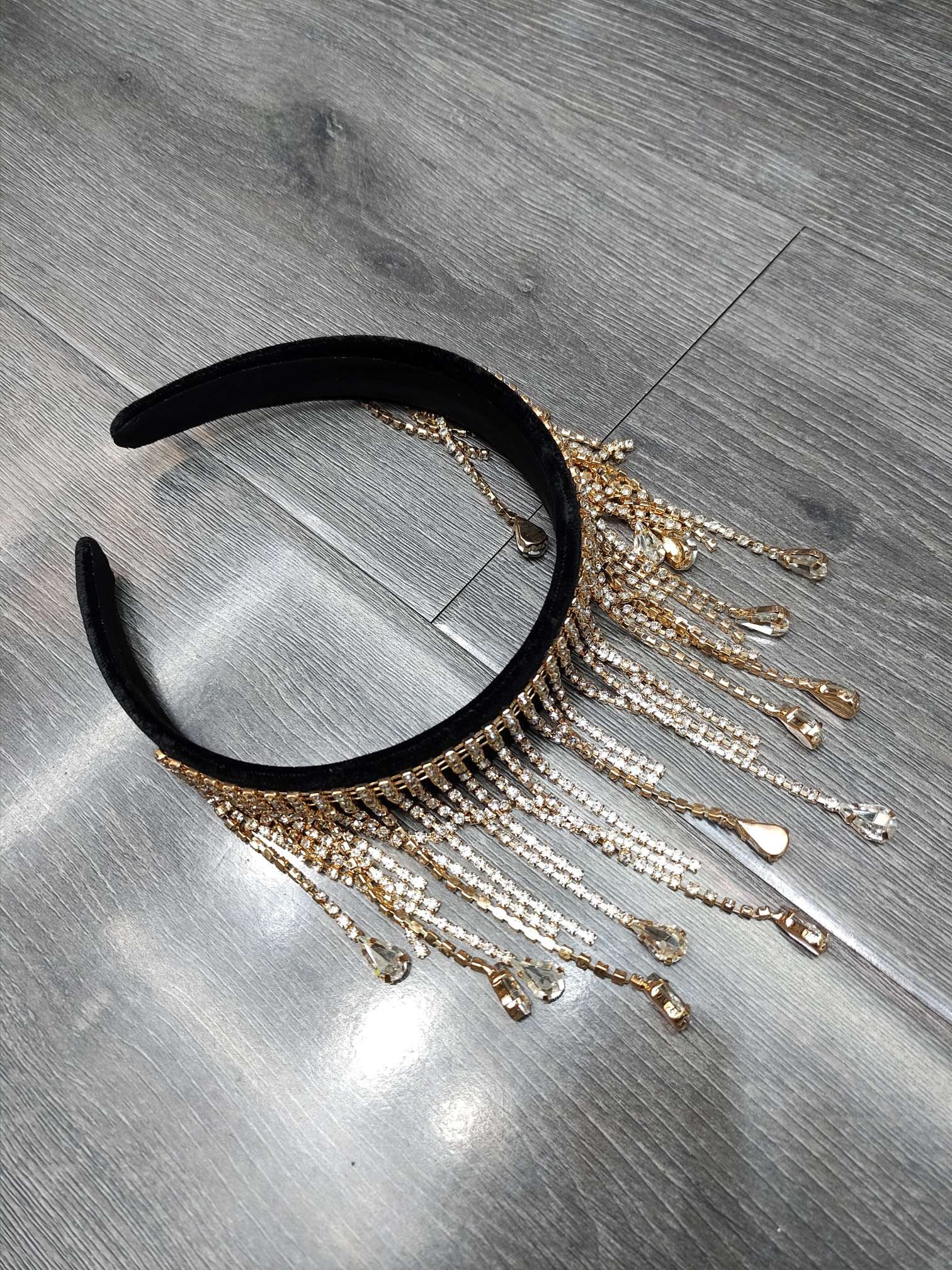 夏季百搭女士饰品 水钻流苏头箍 发饰头饰 美丽串珠发箍 高雅时尚发箍头箍女款批发零售发箍头箍女夏季百搭细节图