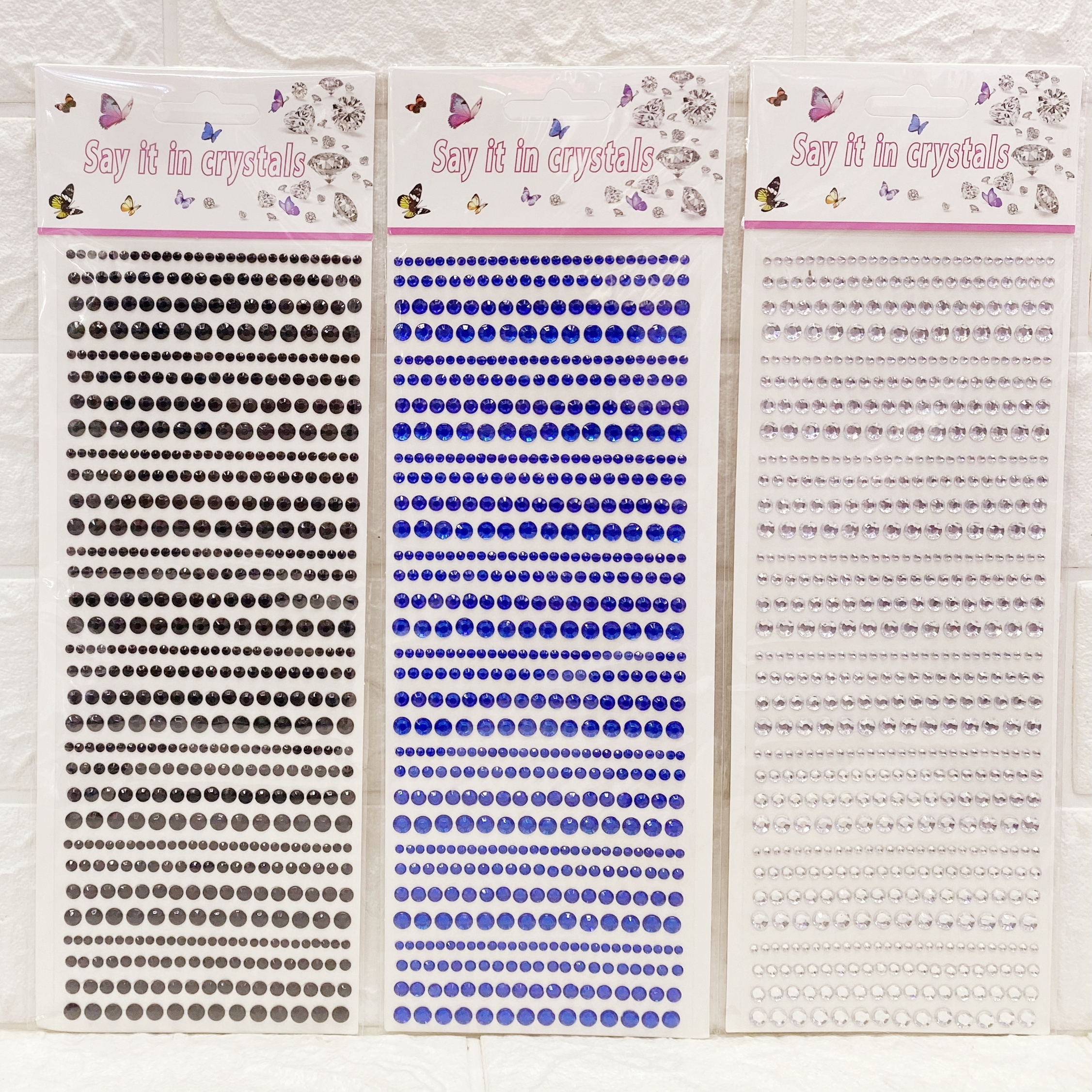 3D stereoscopic acrylic diamond sticker 3456mmDIY mobile phone album computer mobile phone decoration round diamond sticker gemstone Item Picture