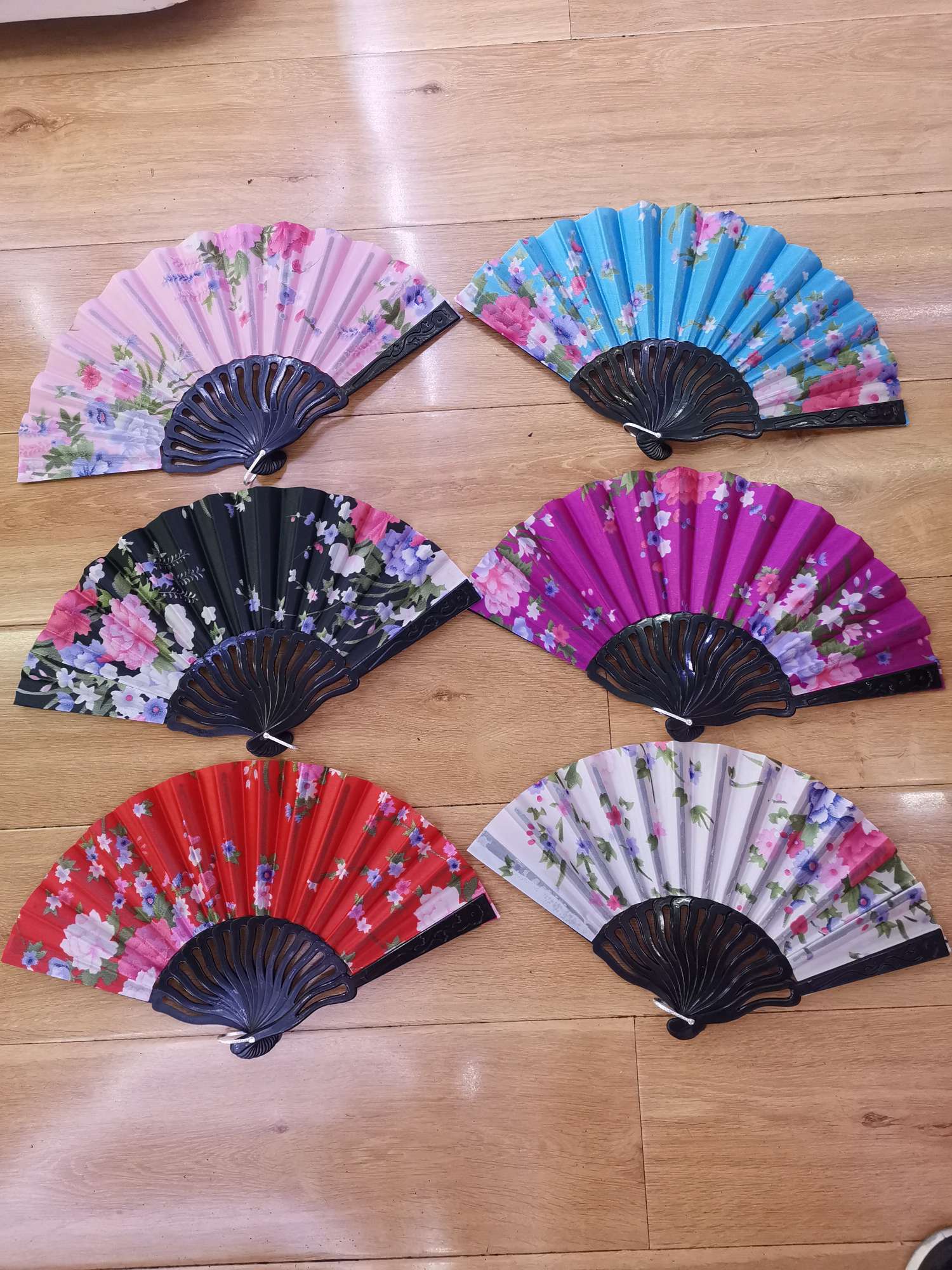 古风扇工艺品 外贸折扇 黑龙骨绸布扇子手工艺品 工艺扇