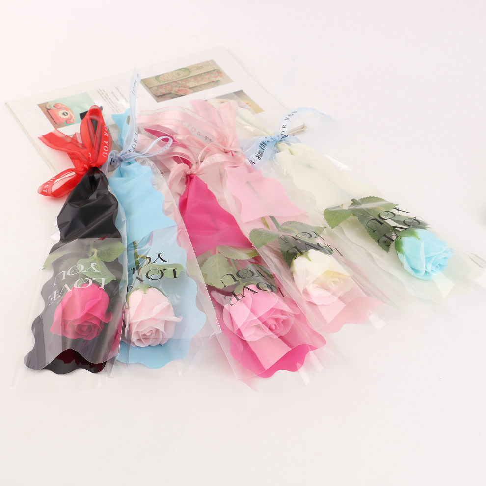 Creative gifts: soap flowers, dried flower handicrafts, rose flowers, artificial flowers, birthday presents, bouquets, romantic gifts for your girlfriend, Valentine's Day and Mother's Day gifts, single rose soap flowers, artificial flower paper soap details Picture