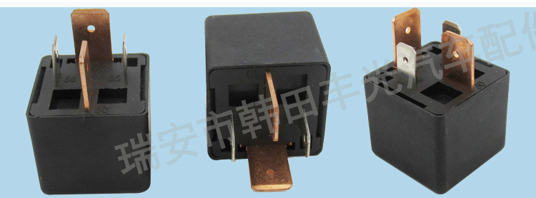 厂家直销 汽车继电器开关80A 24VDC通用款控制器开关4插脚黑色YH185C详情6