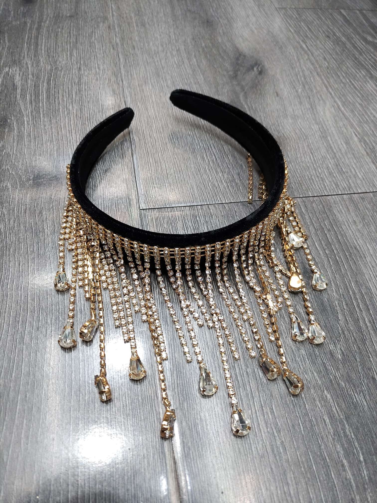 夏季百搭女士饰品 水钻流苏头箍 发饰头饰 美丽串珠发箍 高雅时尚发箍头箍女款批发零售发箍头箍女夏季百搭详情图6