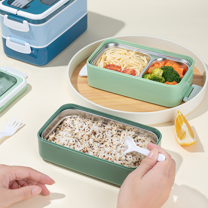 Y87-2262 single-layer 304 stainless steel lunch box, double-layer lunch box, large-capacity portable tableware lunch box Application Scenario