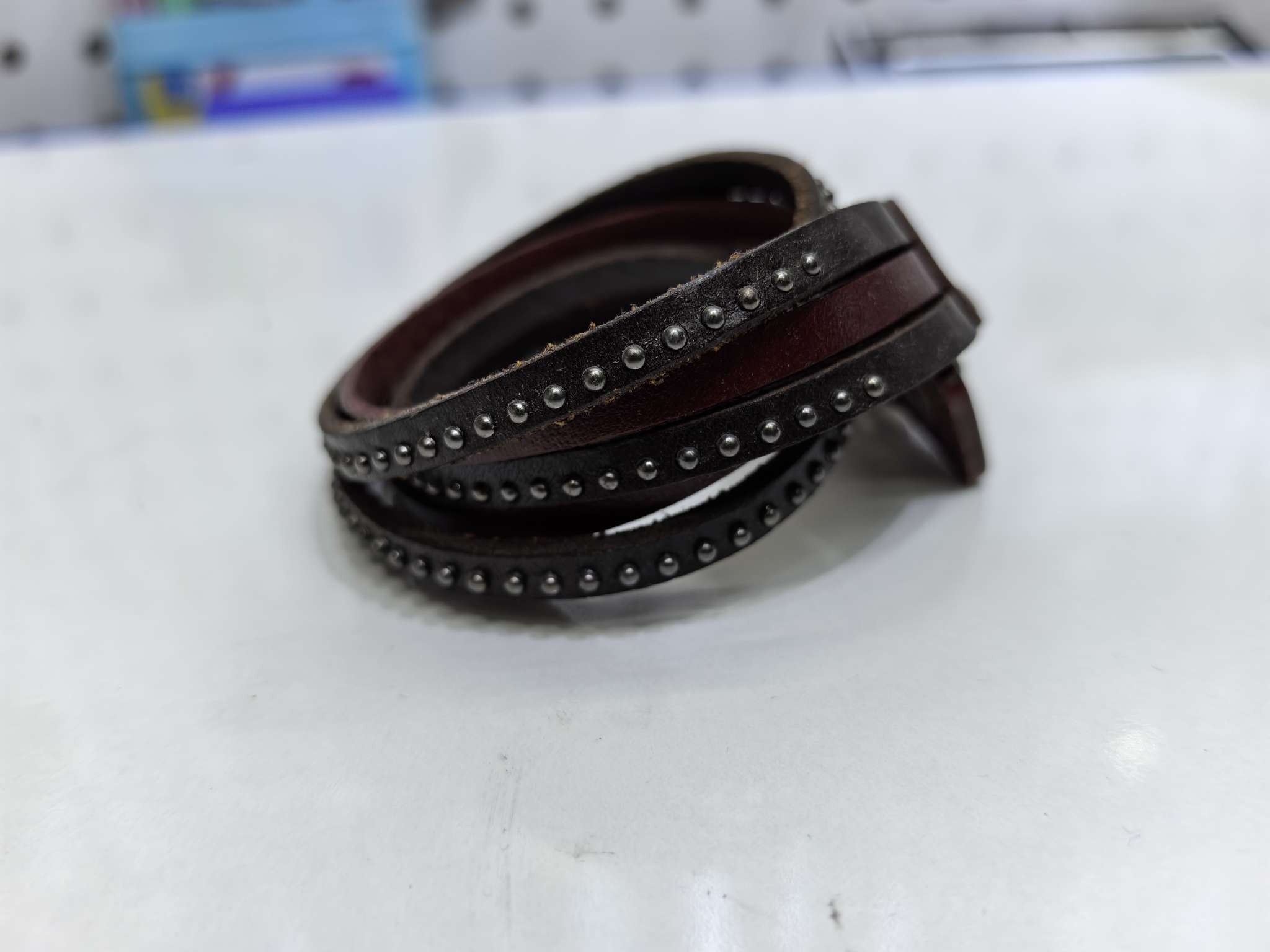 网红爆款牛皮手环 音乐节手环定制 不锈钢饰品 手饰手环 臂环 饰品潮流新款