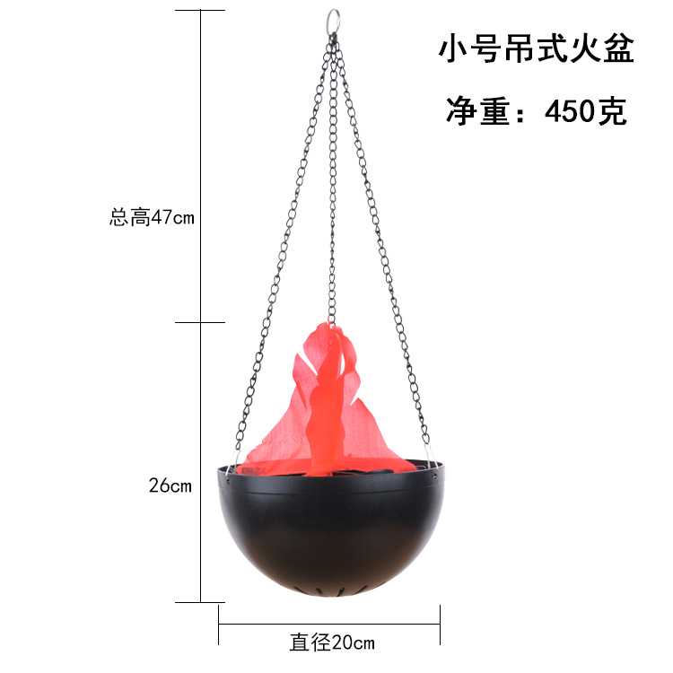 鬼屋万圣节装饰灯仿真电子火盆装饰火焰灯