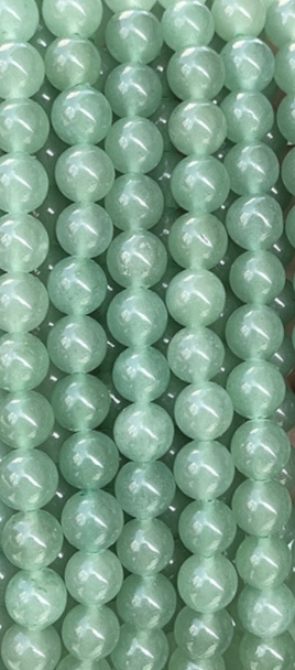 6m圆珠批发 绿东陵玉圆珠 手工串珠饰品配件 半成品批发diy 