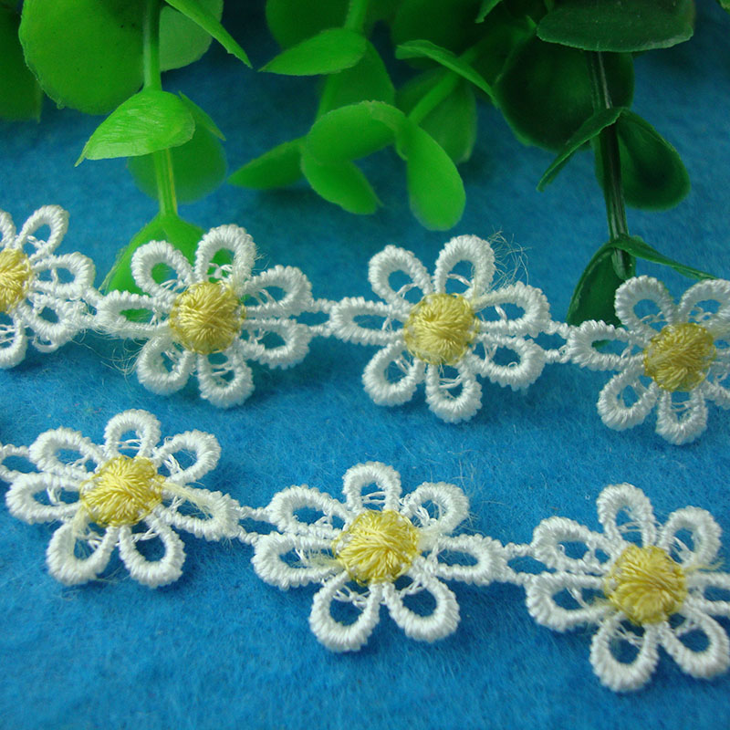 2.5 cm two-color water-soluble lace diy accessories are used for jewelry, children's clothing, toys, home textile accessories, etc Specification image