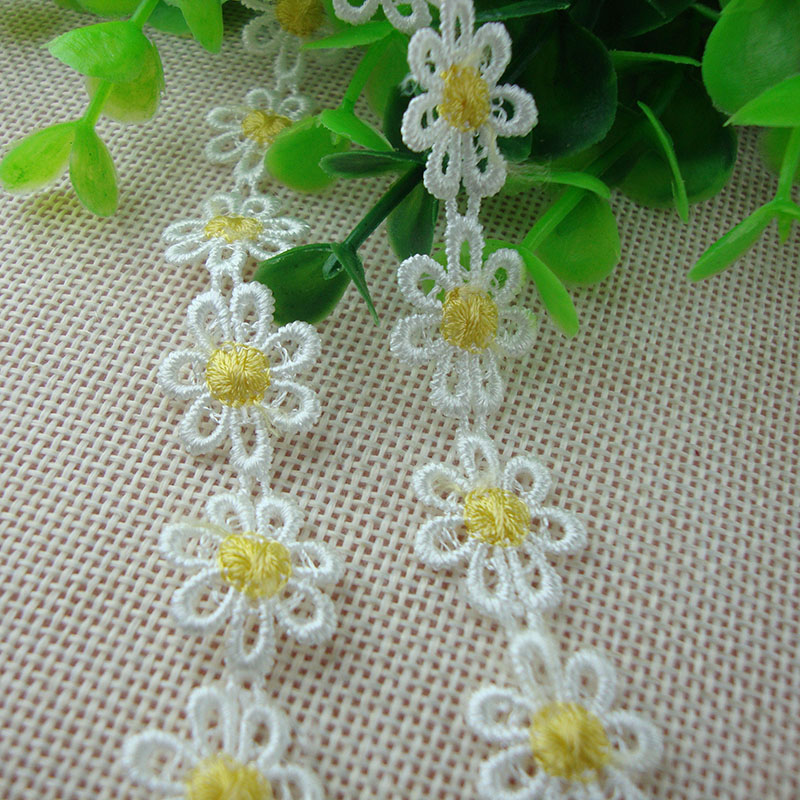 2.5厘米双色水溶花边diy辅料用于饰品童装玩具家纺辅料等