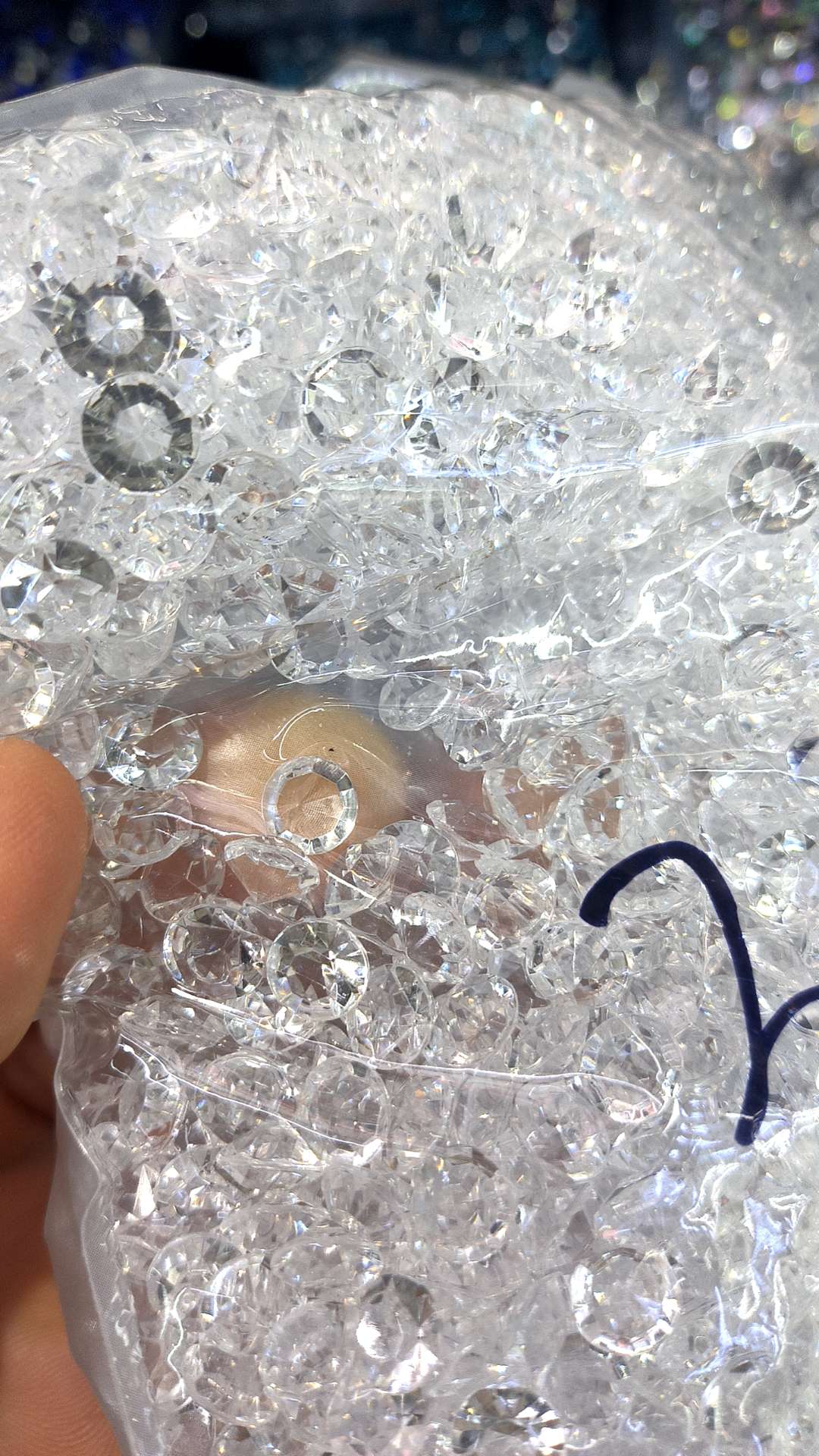 8mm pointed-bottom, bottomless acrylic ab plated with color diamonds, flying acrylic diy, nail art, jewelry accessories details Picture