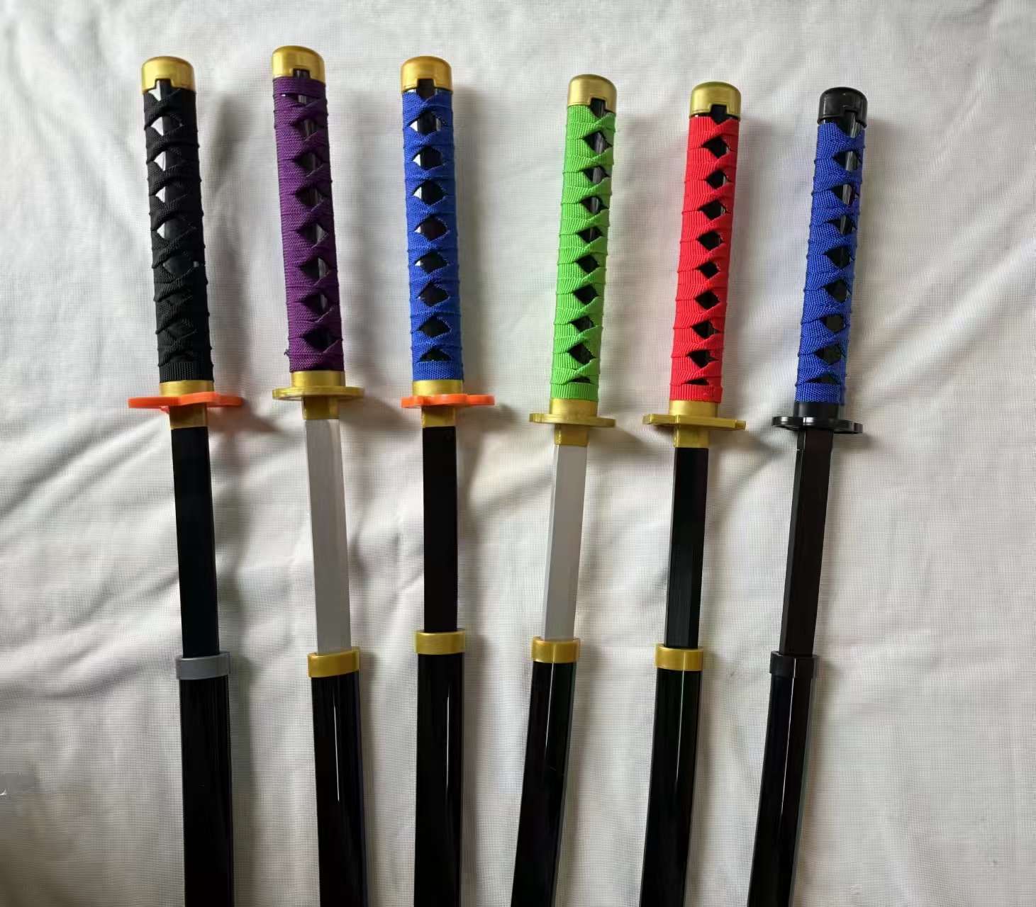 鬼灭之刃日轮刀木刀带鞘竹刀武士刃拔刀斩男孩木剑cos装备玩具刀详情图2