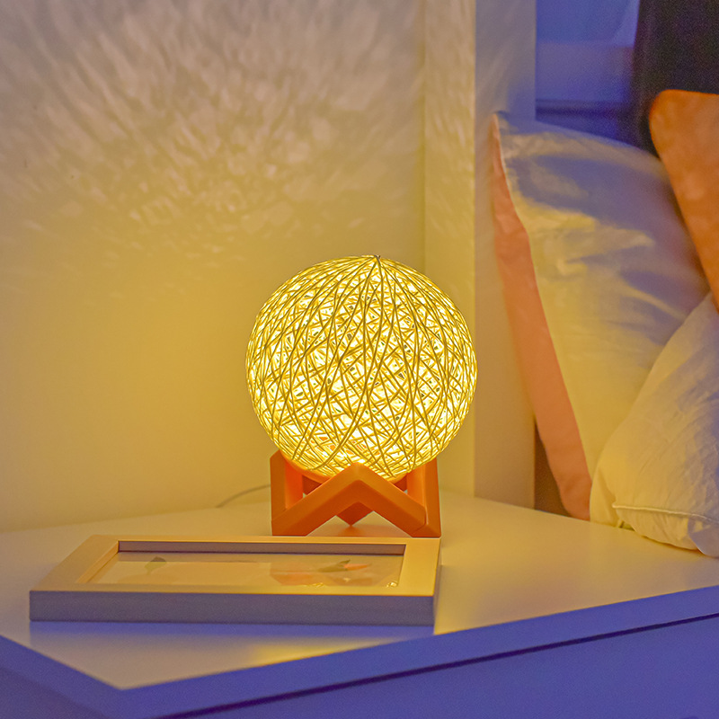 Nightlight Sleep Rattan Lamp Led Bedroom Bedside Lamp Sound Control Light Control Induction Atmosphere Lamp Usb Plug undefined
