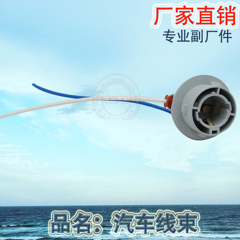 厂家直销 各式车型配套用2根线塑料插座插头插线改装车用插头线束