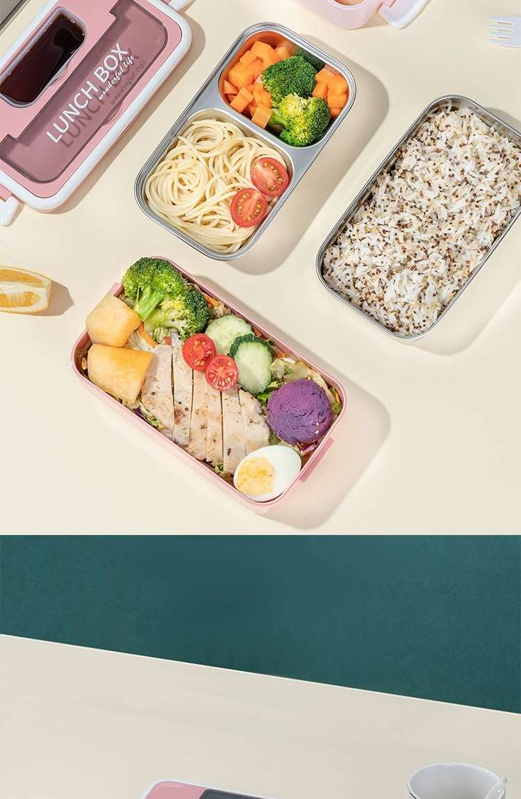 Y87-2262 single-layer 304 stainless steel lunch box, double-layer lunch box, large-capacity portable tableware lunch box detail image 13