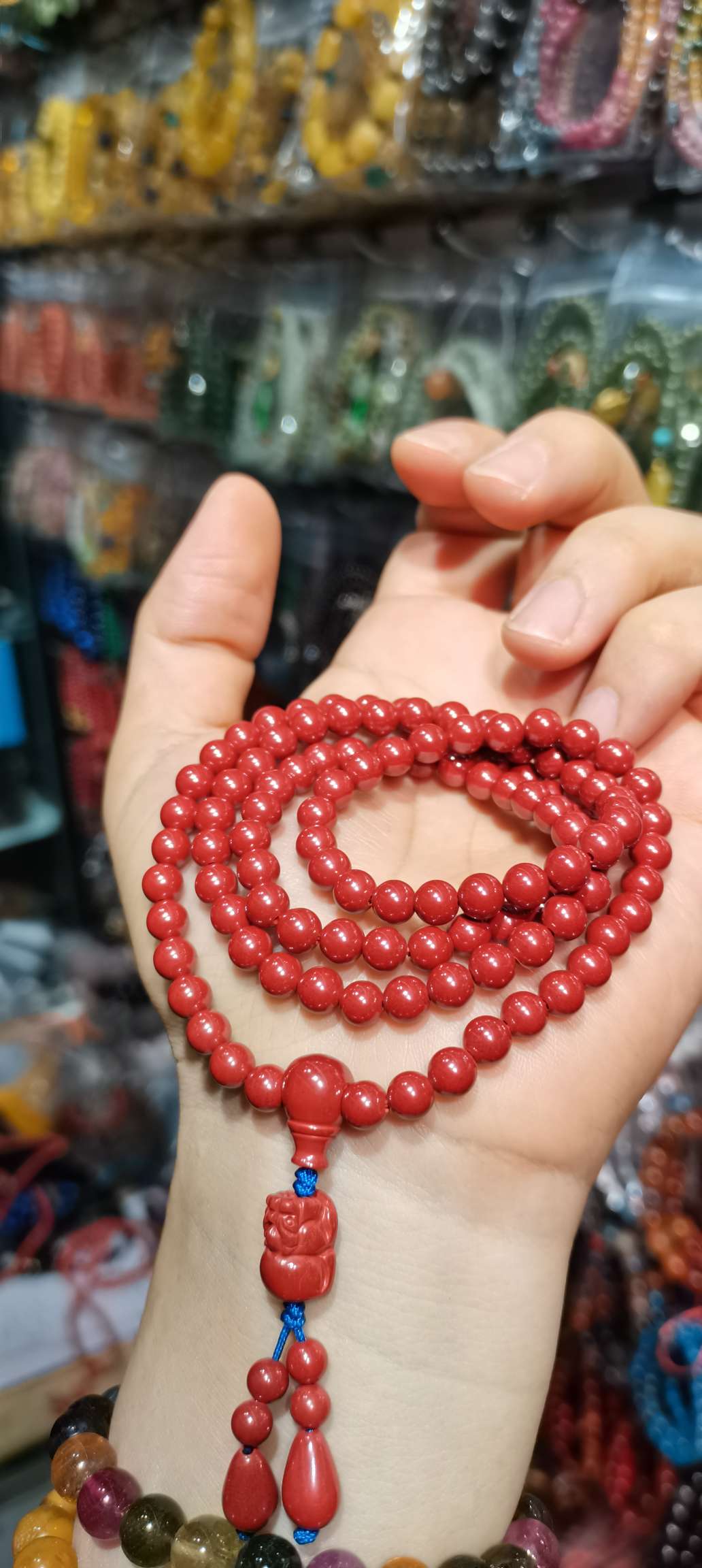 手链/水晶手串/木头十字架手链/饰品/手串细节图