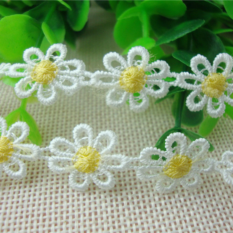 2.5 cm two-color water-soluble lace diy accessories are used for jewelry, children's clothing, toys, home textile accessories, etc details Picture