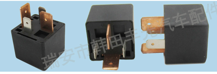 厂家直销 汽车继电器开关80A 24VDC通用款控制器开关4插脚黑色YH185C详情4