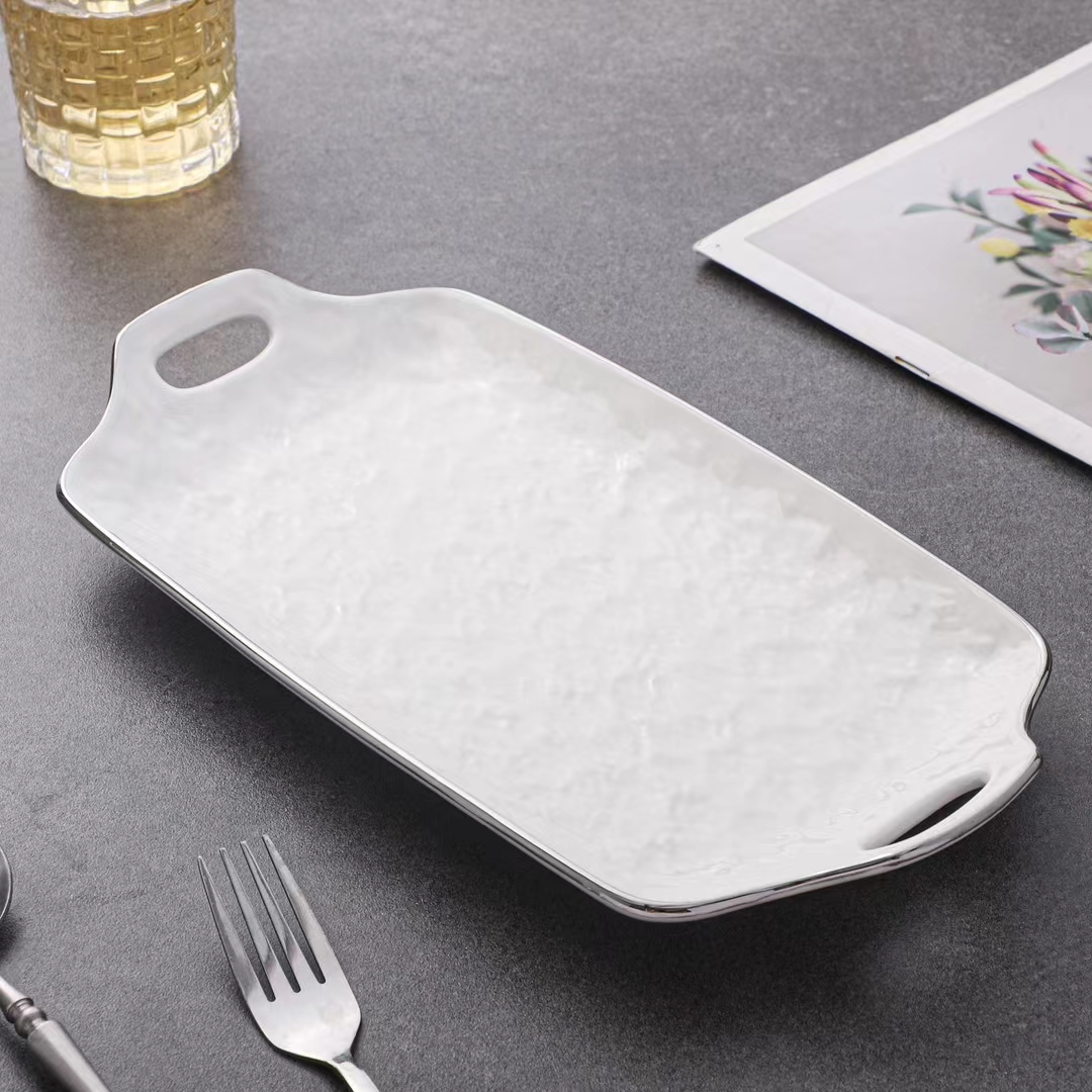 厨房置物架/玻璃果盘12寸/碗碟套装/果盘/家庭果盘产品图