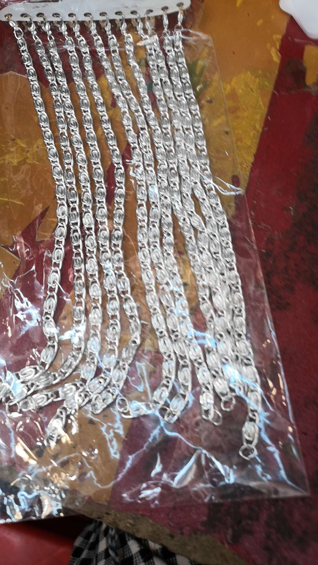 亚克力链条饰品 半成品饰品配件 链子链条设计 爪钻18k镶嵌 半不锈钢链条耐磨耐腐蚀产品图