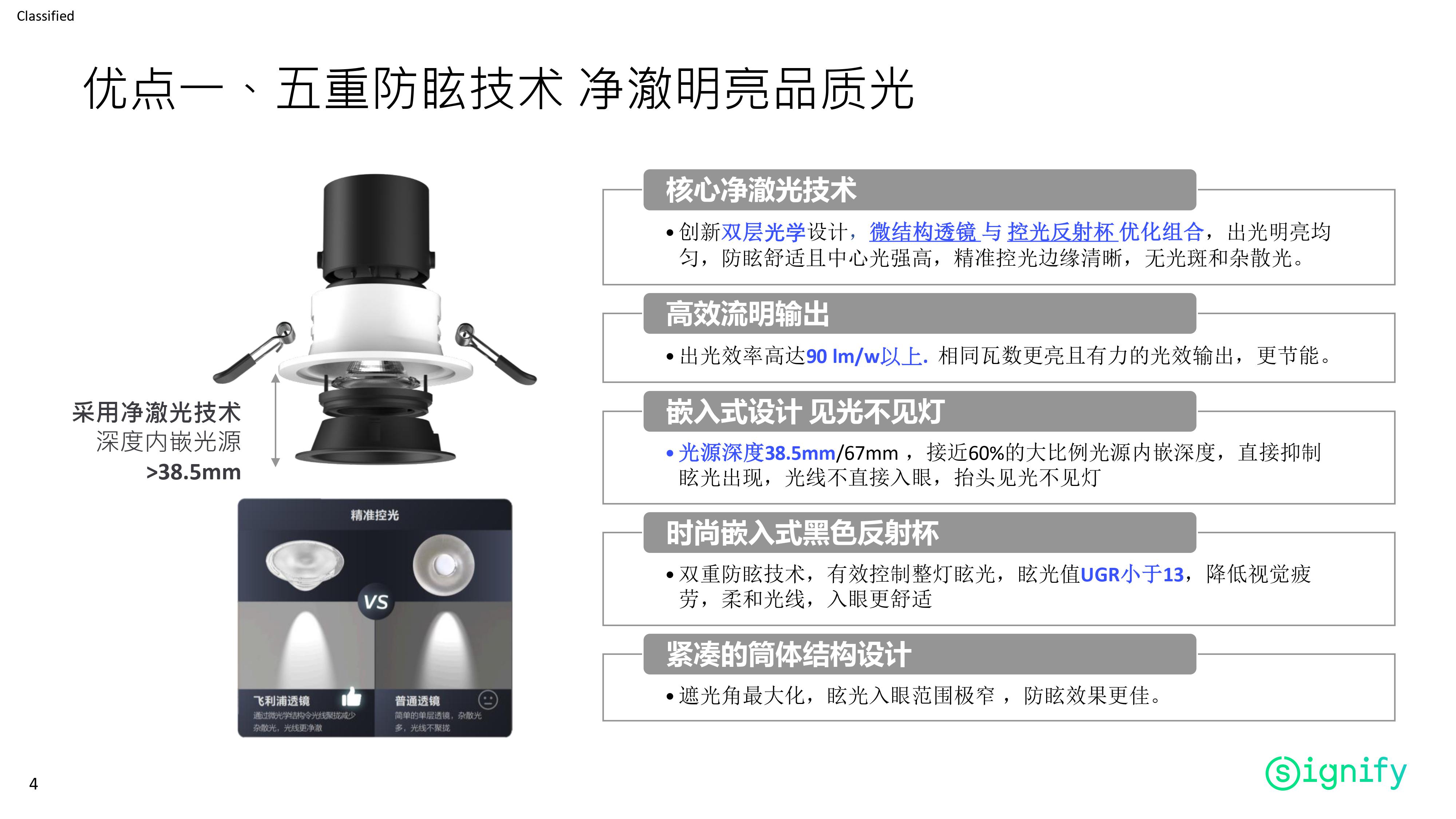 RS280 G2 筒灯 射灯 筒射一体 5W 7W 9W 11W 24D 4000K筒灯灯具小面板灯装修空灯具详情4